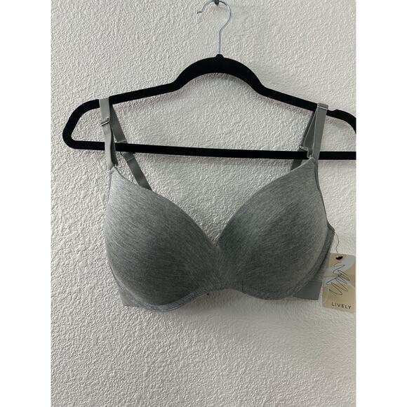 All.You. Lively Other - LIVELY Women's All Day No Wire Bra Heather Gray Size 34DD